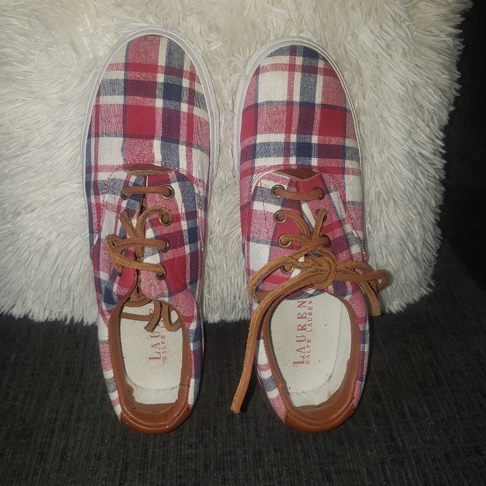 Ralph Lauren plaid women's sneakers